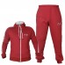 ARD CHAMPS™ Fleece Tracksuit Hoodie Trouser MMA Gym Boxing Running Jogging Suit (Red)